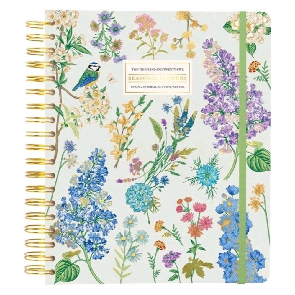 Kokonote Seasonal Flowers Planner 2024- Dec 2025 | 8.3 x 9.8 inches |